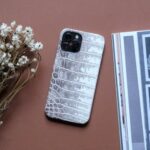 Designer silver silicon case for iphone 14 Pro