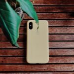 Cream colour leather case for iphone 15 pro